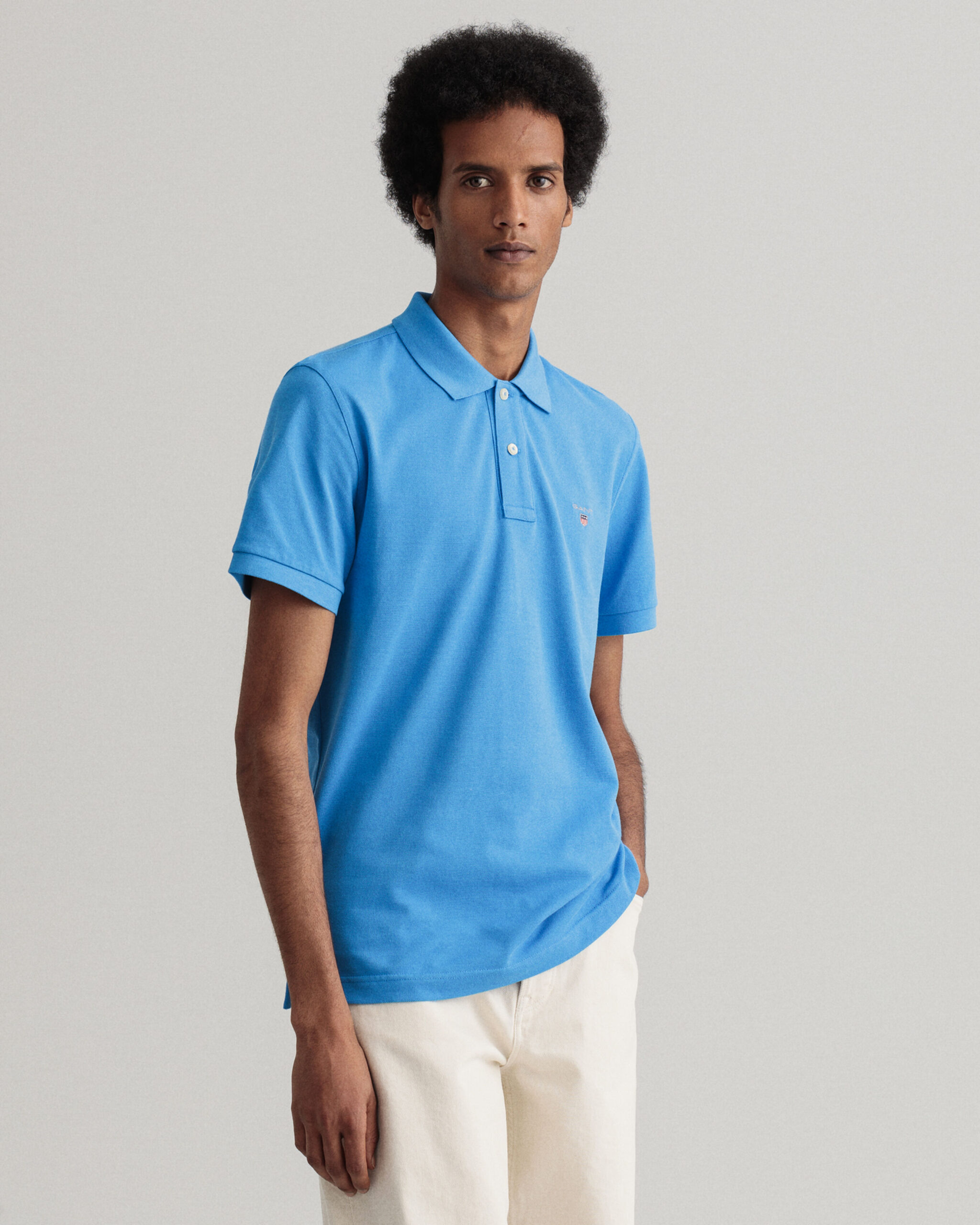 Gant Original Pique Polo Shirt - Day Blue - Corcoran's Menswear