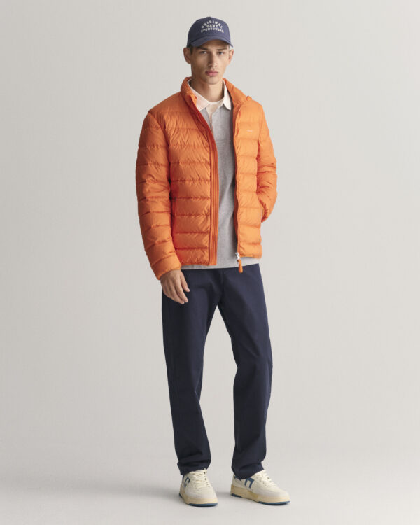 Gant Light Down Jacket - Pumpkin Orange - Image 4